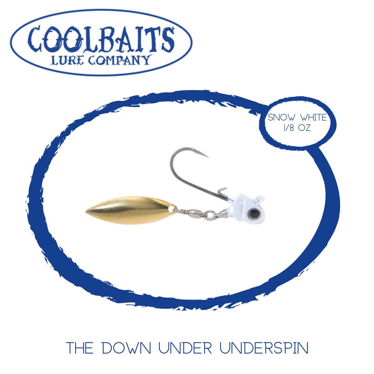 COOLBAITS The Down Under Underspin 1/8oz-Gold Blade – Tackle