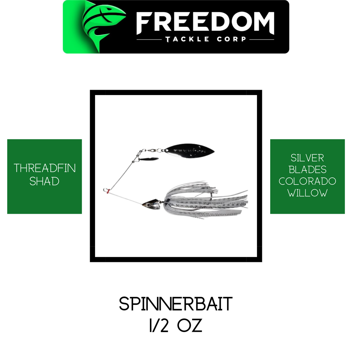 FREEDOM TACKLE Spinnerbait 1/2 oz – Tackle Terminal