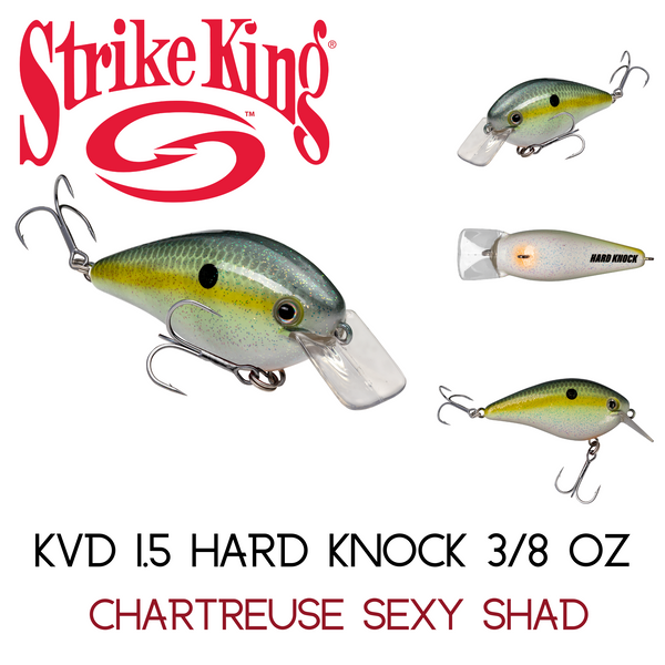 Strike King KVD 1.5 Hard Knock Squarebill Crankbait Chartreuse