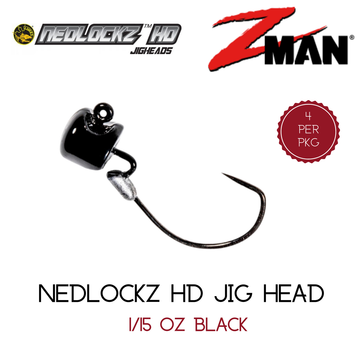 Z-Man NedlockZ EWG 1/5 oz - Green Pumpkin (4 Pack)